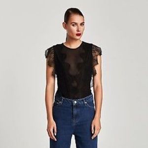 ZARA Black Lace Bodysuit 😍